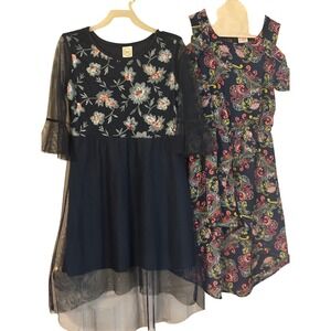 Wonder Nation, Elena Kids Girls Dresses Bundle, Size 10-12, Paisley Floral